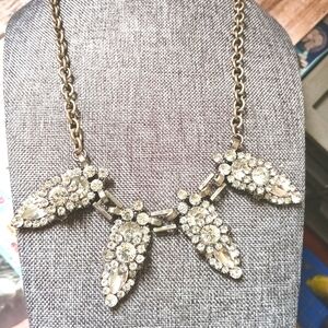 Vintage style collar necklace crystals pave